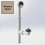 550-LT-PVC-BN Lift &Turn Bath Waste PVC, Brushed Nickel