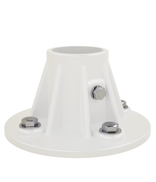PF-25-A 1.9" White Cycolac Plastic Slide Flange With Mounting Hardware