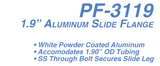 PF-3119 1.9" Aluminum Slide Flange