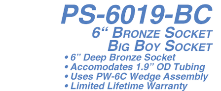 PS-6019-BC Big Boy Socket- 6 in. Anchor Bronze for 1.9 in. Rail