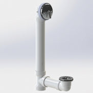 650-TL-ABS-CP TRIP LEVER Bath Waste for Tubs to 24-in, Sch 40 ABS, Chrome Plated