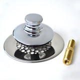 Universal NuFit® Push Pull® Bathtub Stopper with Grid Strainer - Perfect for Volume Projects