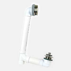 Mountain Plumbing BWO40S22P2/SB Schedule 40 PVC Cable Operated Bath Waste & Overflow Drain - Satin Brass