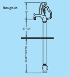 Model Y34 Yard Hydrant - 1' to 5' Bury - Stainless Steel Pipe