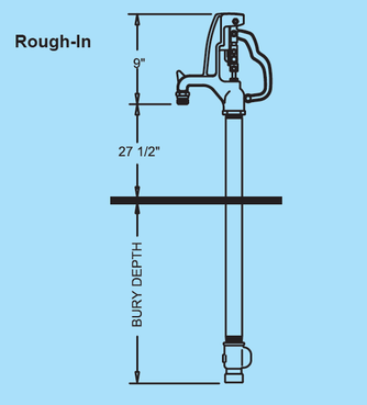 Model Y34 Yard Hydrant - 1' to 5' Bury - Stainless Steel Pipe